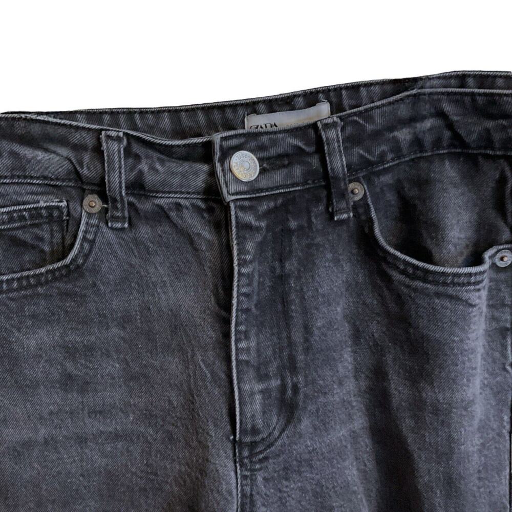 Zara Jeans Women's Size 6 Black Denim High Rise Cotton Elastane - Picture 5 of 8